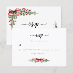 Elegant RSVP Christmas Card