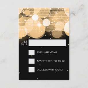 Elegant RSVP Glow & Sparkle Gold