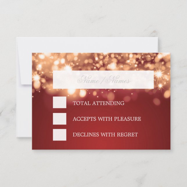 Elegant RSVP Gold Sparkling Lights (Front)