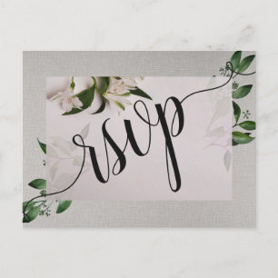 Elegant RSVP Invitation Postcard
