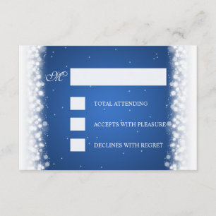 Elegant RSVP Magic Sparkle Blue Card
