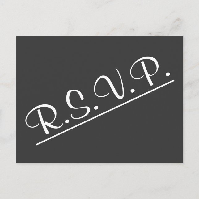Elegant RSVP Postcard (Front)