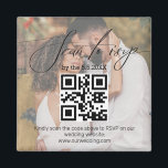elegant rsvp qr code wedding faded photo magnet<br><div class="desc">elegant rsvp qr code wedding faded photo magnet</div>