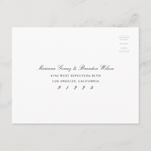 Elegant Rsvp Response Card Wedding Event (Front)