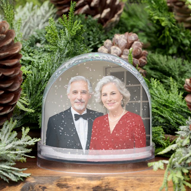 Elegant Ruby | Diamonds 40th Wedding Anniversary Snowglobe (Winter)