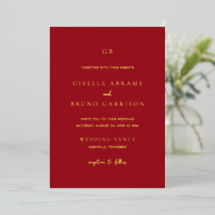 Elegant Ruby Red Modern Wedding