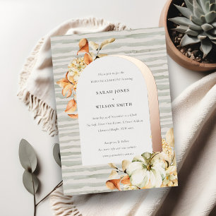 Elegant Rustic Autumn Pumpkin Arch Floral Wedding