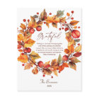 Elegant Rustic Autumn Wreath Thanksgiving 