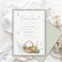 Elegant Rustic Basket Greenery Bridal Shower
