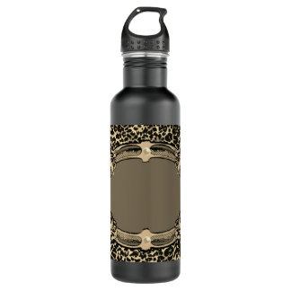 Elegant Rustic Black & Tan 710 Ml Water Bottle