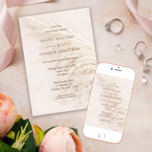 Elegant Rustic Boho Pampas Grass Wedding