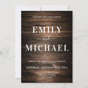 Elegant Rustic Chic Wedding Invitation