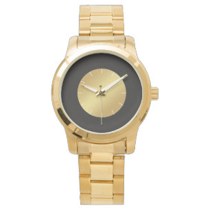 Elegant Rustic Classic Gold Teal Men's Watch