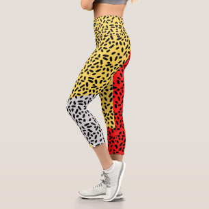 Elegant Rustic Colourful Dots  Capri Leggings