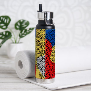 Elegant Rustic Colourful Dots Water Bottle