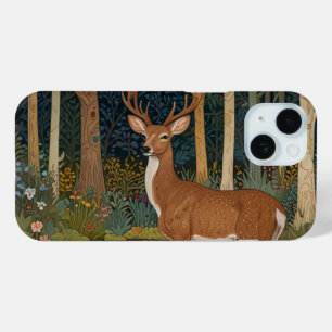 Elegant rustic deer boho woodland forest greenery  iPhone 15 case