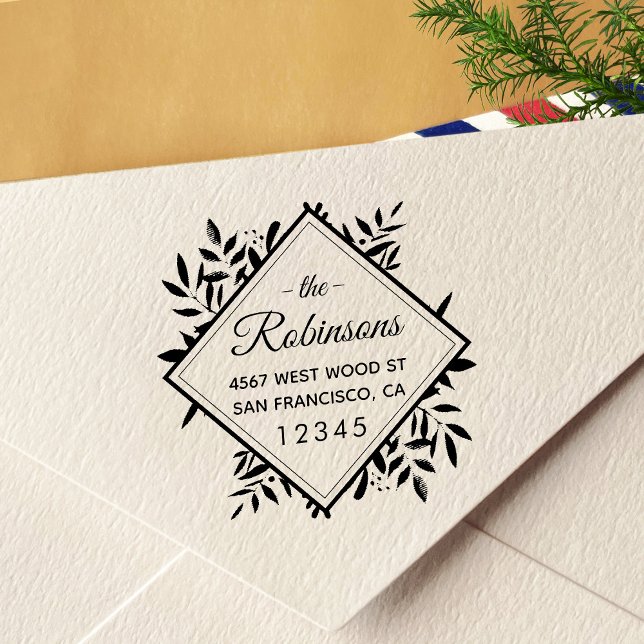 Elegant Rustic Diamond Return Address Self-inking Stamp (Creator Uploaded)
