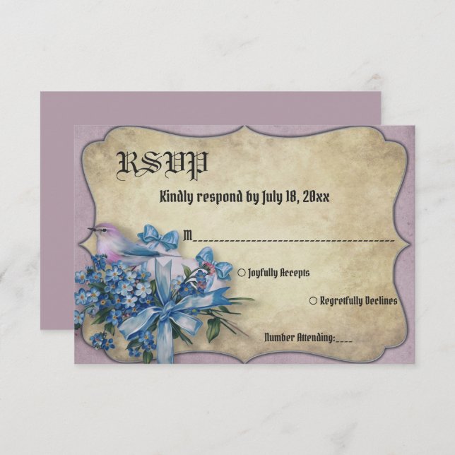 Elegant Rustic Eucalyptus Classic Floral Wedding RSVP Card (Front/Back)