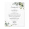 Elegant Rustic Eucalyptus Greenery Wedding Menu