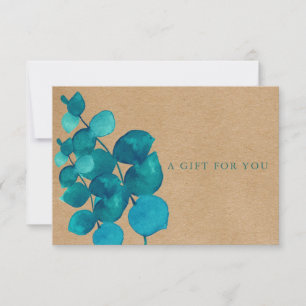 Elegant Rustic Eucalyptus Leaves Gift Certificate