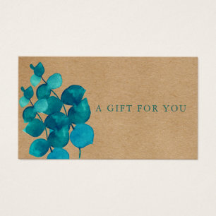 Elegant Rustic Eucalyptus Leaves Gift Certificate