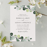 Elegant Rustic Eucalyptus Leaves Greenery Wedding