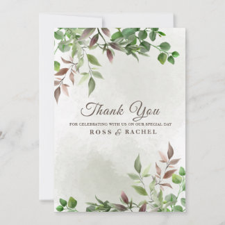 Elegant Rustic Eucalyptus Leaves Greenery Wedding Invitation