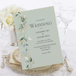 Elegant Rustic Eucalyptus Sage Green Gold Wedding Invitation<br><div class="desc">This beautiful wedding invitation is rustic yet elegant with splashes of gold glitter mixed in with the watercolor greens garland. The sage green background brings out the gold accents. Just a gorgeous wedding invitation for this special time in your life. Thanks for allowing me to share in your joy. 100%...</div>