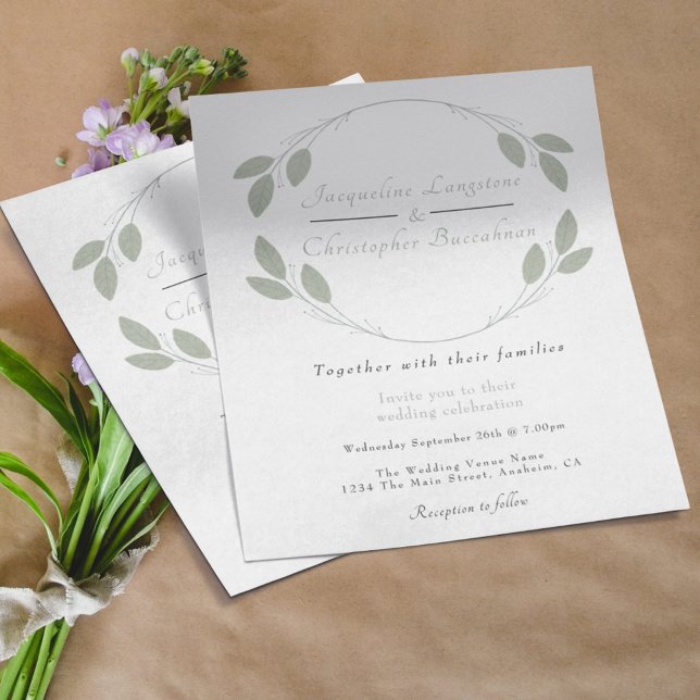 Elegant Rustic Eucalyptus Wedding Invitations Flyer (Creator Uploaded)