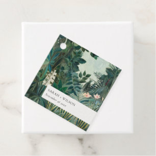 Elegant Rustic Exotic Tropical Rainforest Wedding Favour Tags