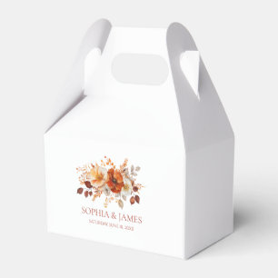Elegant Rustic Fall Autumn Floral Wedding Favour Box