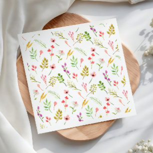 Elegant Rustic Floral Garden Baby Shower Napkin