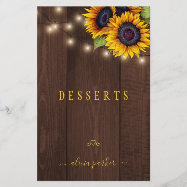 Elegant rustic floral gold script cookbook divider (Front)