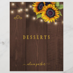Elegant rustic floral gold script cookbook divider