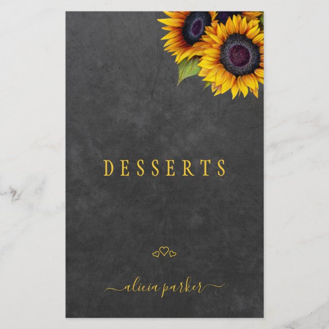 Elegant rustic floral gold script cookbook divider (Front)