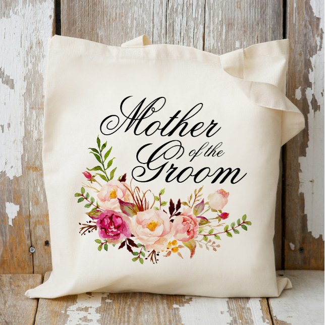 Elegant Rustic Floral Mother of the Groom Tote Bag (Creator Uploaded)
