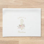 Elegant Rustic Floral Whisk Monogram Tea Towel<br><div class="desc">Custom-designed kitchen towel featuring elegant rustic floral whisk design with personalised name.</div>