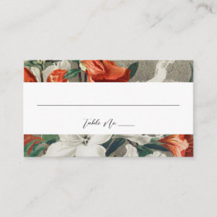 Elegant Rustic Florals Terracotta Wedding Place Card
