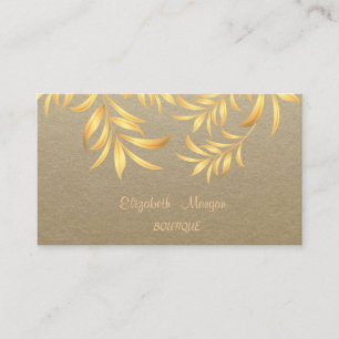 Elegant Rustic ,Kraft, Tree Leaf Business Card