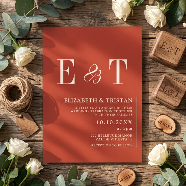Elegant Rustic Minimalist Wedding  Invitation (Creator Uploaded)