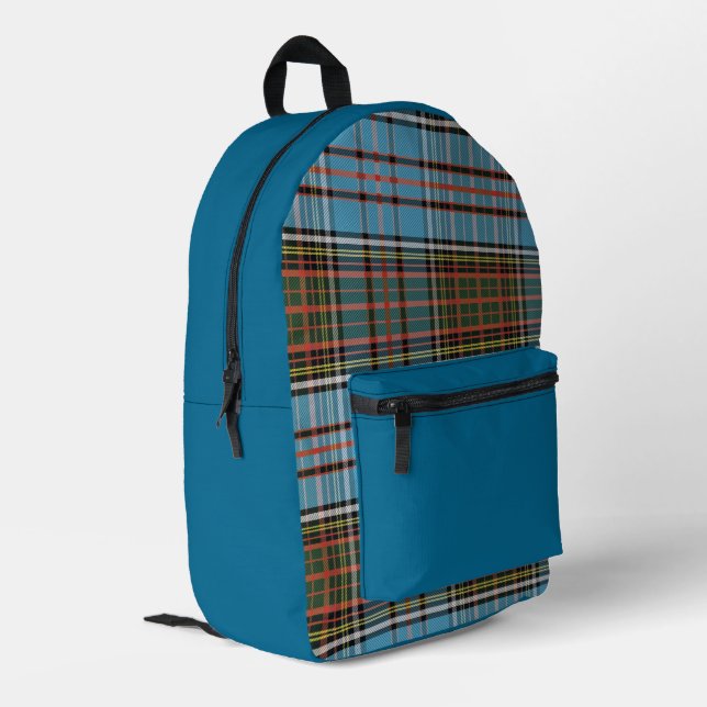 Elegant Rustic Plaid Anderson Tartan Printed Backpack (Back Corner Left)