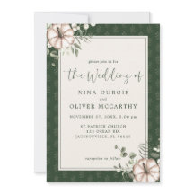 Elegant Rustic Pumpkins and Green Leaves Wedding