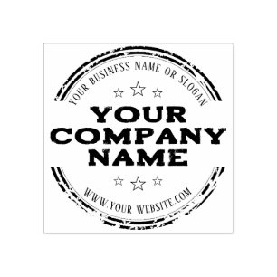 ELEGANT RUSTIC ROUND STAMP Custom Business Logo