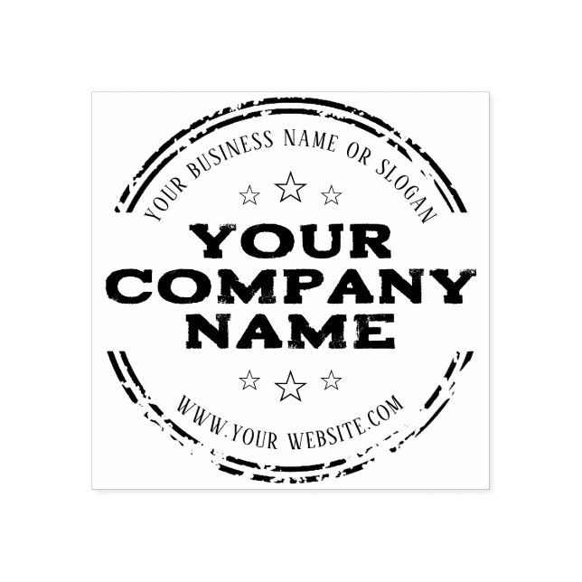 ELEGANT RUSTIC ROUND STAMP | Custom Business Logo (Imprint)