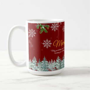 Elegant Rustic Style Gold Merry Christmas  Coffee Mug