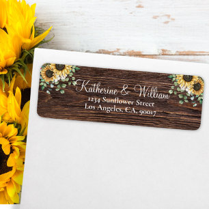 Elegant Rustic Sunflower Eucalyptus Wooden Return