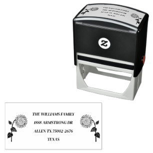 Elegant Rustic Sunflower Floral Return Address Self-inking Stamp