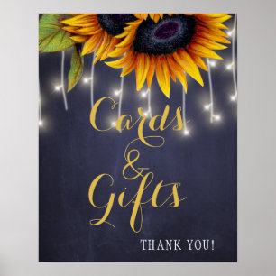 Elegant rustic sunflowers cards and wedding sign