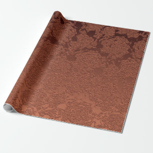 Elegant Rustic Terracotta Fall Floral Wrapping Paper