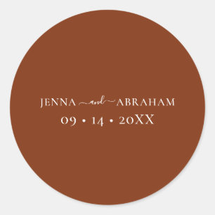 Elegant Rustic Terracotta Wedding Envelope Seals